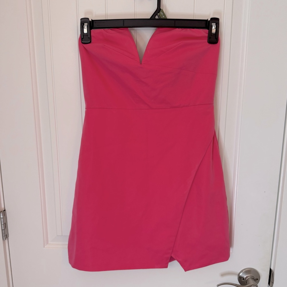 DO+BE Vibrant Pink Strapless Dress homecoming party dress medium NWOT 
 #41